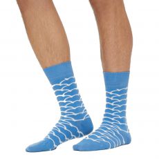 PAIRE DE CHAUSSETTES MOTIF NUAGE BLEU - NATURAL VIBES