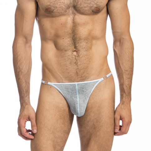 STRING STRIPTEASE EGON BLEU - L'HOMME INVISIBLE