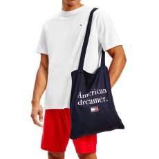 TENUE D INTERIEUR BERMUDA + T-SHIRT MANCHES COURTES + TOTE BAG BLEU UM0UM01215   - TOMMY HILFIGER
