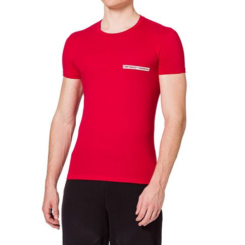 T-SHIRT BASIC ROUGE LOGO - EMPORIO ARMANI