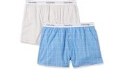 PACK DE 2 CALECONS ELLIPSE PRINT VALIANT BLEU/BEIGE NB1396A - CALVIN KLEIN