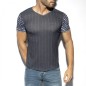 T-SHIRT FLOWERY STRIPED MARINE TS281 - ES COLLECTION T-SHIRT FLOWERY STRIPED MARINE TS281 - ES COLLECTION