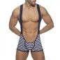 SHORT A BRETELLES VELVET RAYE MARINE - ADDICTED