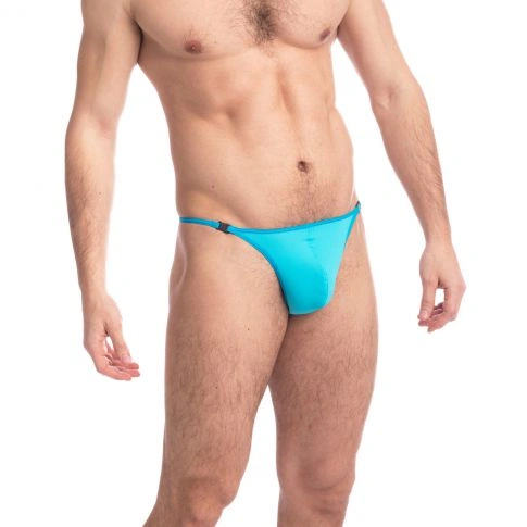 STRING DE BAIN STRIPTEASE TURQUOISE UW21X - L'HOMME INVISIBLE STRING DE BAIN STRIPTEASE TURQUOISE UW21X - L'HOMME INVISIBLE