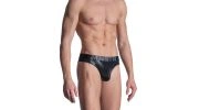 SLIP MICRO BRIEF SHINY NOIR M2100  - MANSTORE