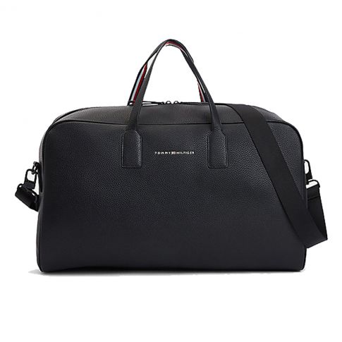 GRAND SAC DE VOYAGE ASPECT CUIR GRAINE NOIR AM0AM08000 - TOMMY HILFIGER GRAND SAC DE VOYAGE ASPECT CUIR GRAINE NOIR AM0AM08000 - TOMMY HILFIGER