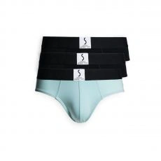 LOT DE 3 SLIPS ATHESANS BLEU ATOLL ET NOIR - S BORDEAUX® 