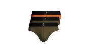 LOT DE 3 SLIPS AUMALE ORANGE ET KAKI - S BORDEAUX® 