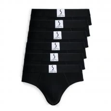 LOT DE 6 SLIPS ATHESANS NOIRS ATOLL - S BORDEAUX® 