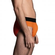 LOT DE 6 SLIPS AUMALE ORANGE ET KAKI - S BORDEAUX® 