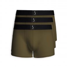 LOT DE 3 BOXERS MAHON KAKI - S BORDEAUX® 