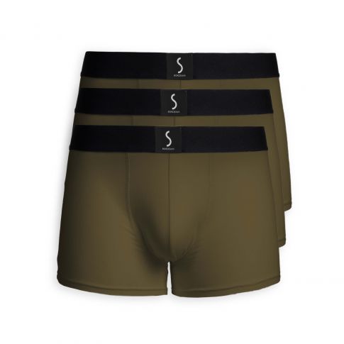 LOT DE 3 BOXERS MAHON KAKI - S BORDEAUX® 