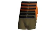 LOT DE 6 BOXERS MAHON KAKI ET ORANGE - S BORDEAUX® 