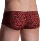 BOXER SHORTY LEOPARD ROUGE EN POLYAMIDE HOT PANTS M800 - MANSTORE