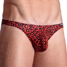 SLIP LOW RISE M800 LEOPARD ROUGE - MANSTORE