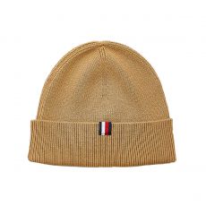 BONNET UPTOWN EN LAINE ET COTON CAMEL M07865 - TOMMY HILFIGER