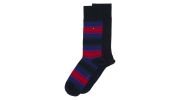 PACK DE 2 PAIRES DE CHAUSSETTES A RAYURES BLEU ET ROUGE - TOMMY HILFIGER