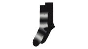 PACK DE 2 PAIRES DE CHAUSSETTES A RAYURES NOIR ET GRIS - TOMMY HILFIGER