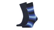 PACK DE 2 PAIRES DE CHAUSSETTES A RAYURES BLEU ET NOIR - TOMMY HILFIGER