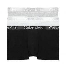 PACK DE 3 BOXERS SHORTY COTON EXTENSIBLE BLANC/GRIS/NOIR - CALVIN KLEIN