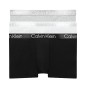 PACK DE 3 BOXERS SHORTY COTON EXTENSIBLE BLANC/GRIS/NOIR - CALVIN KLEIN