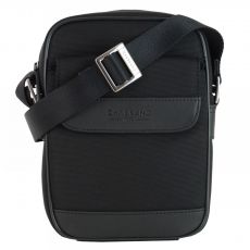 SACOCHE EN TOILE GARNIE CUIR NOIR - ROME 80510110 - CHABRAND