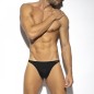 STRING BIKINI RECYCLED RIB NOIR UN492 - ES COLLECTION