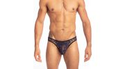 SLIP TRANSPARENT EN TULLE BRODE MARINE - POISON IVY - L'HOMME INVISIBLE