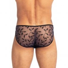 SLIP TRANSPARENT EN TULLE BRODE MARINE - POISON IVY - L'HOMME INVISIBLE