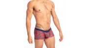 BOXER RAYURES TRANSPARENTES IMPRIME ROUGE - FIORI REALE - L'HOMME INVISIBLE