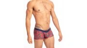 BOXER RAYURES TRANSPARENTES IMPRIME ROUGE - FIORI REALE - L'HOMME INVISIBLE