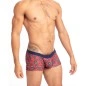 BOXER RAYURES TRANSPARENTES IMPRIME ROUGE - FIORI REALE - L'HOMME INVISIBLE