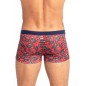 BOXER RAYURES TRANSPARENTES IMPRIME ROUGE - FIORI REALE - L'HOMME INVISIBLE