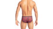 SLIP A RAYURES TRANSPARENTES ROUGE - FIORI REALE - L'HOMME INVISIBLE