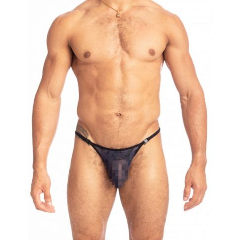 STRING STRIPTEASE MARINE - POISON IVY - L'HOMME INVISIBLE