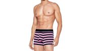 BOXER A RAYURES ROSE ET NOIR - E201E41 - EDEN PARK