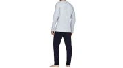 PYJAMA LONG NOEUDS GRIS - E501E76 - EDEN PARK 