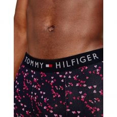 BOXER MOTIF COEUR ORGANIC COTTON ROSE ET MARINE M01831 - TOMMY HILFIGER