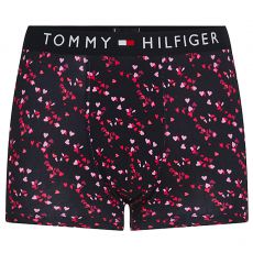 BOXER MOTIF COEUR ORGANIC COTTON ROSE ET MARINE M01831 - TOMMY HILFIGER