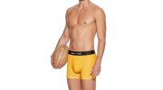 PACK DE DEUX BOXERS JAUNE ET NOIR EN COTON STRETCH - E659G52 - EDEN PARK