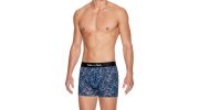BOXER BLEU A MOTIF FLEURI EN COTON - E644G78 - EDEN PARK