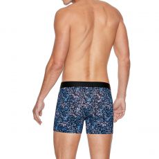 BOXER BLEU A MOTIF FLEURI EN COTON - E644G78 - EDEN PARK