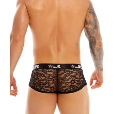 BOXER ROMANCE NOIR A DENTELLE 1378 - JOR