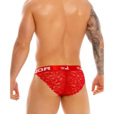 SLIP BIKINI ROMANCE A DENTELLE ROUGE 1380 - JOR