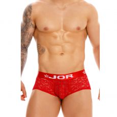 BOXER ROMANCE ROUGE A DENTELLE 1378 - JOR