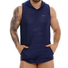 SWEAT POKER MANCHES COURTES A CAPUCHE BLEU 1360 - JOR