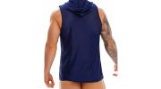 SWEAT POKER MANCHES COURTES A CAPUCHE BLEU 1360 - JOR