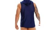 SWEAT POKER MANCHES COURTES A CAPUCHE BLEU 1360 - JOR