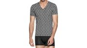 T-SHIRT MOTIF NOIR ET BLANC 1300K68 - IMPETUS