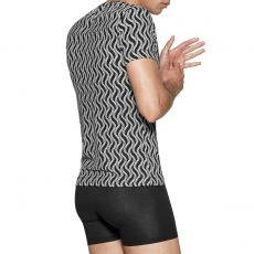 T-SHIRT MOTIF NOIR ET BLANC 1300K68 - IMPETUS